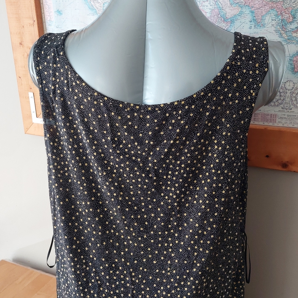 Pennington's In Every Story Black and Yellow Polka Dot Sleeveless Plus Size 2X - Picture 6 of 10